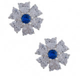 Pretty 925 Sterling Silver Floral Studs