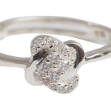 925 Sterling Silver Crossover CZ Adjustable Ring