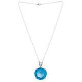Gleaming Blue Turquoise 925 Necklace Set