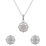 925 Sterling Silver Pendant Set With Shiny Cubic Zironia