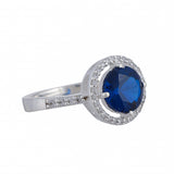 Blue Stone Studded 925 Sterling Silver Ring