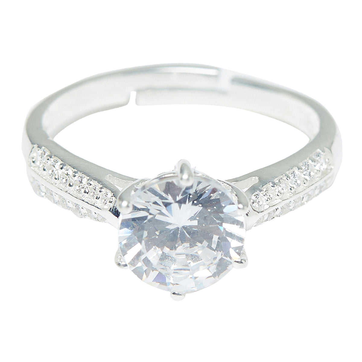 Gorgeous 925 Sterling Silver Ring with CZ Stones