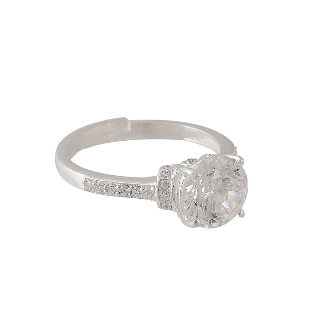 925 Sterling Silver White CZ Ring