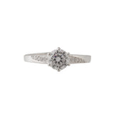 925 Sterling Silver Princess Cut Zircon Ring
