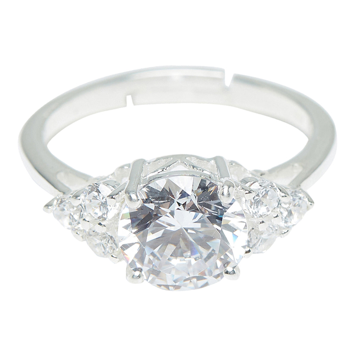 925 Sterling Silver Eternity Stackable Ring – Clear CZ Simulated Diamond Band, Sizes 4-12
