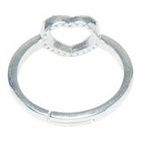 925 Sterling Silver Heart Shaped Ring