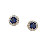 Petite Blue CZ Stud 925 Sterling Silver Earring