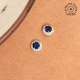Petite Blue CZ Stud 925 Sterling Silver Earring