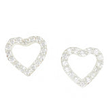 Silver Cute Heart Earrings