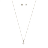 Brilliance Kite CZ 925 Sterling Silver Pendant Set