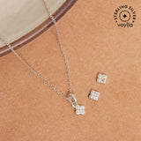 Brilliance Kite CZ 925 Sterling Silver Pendant Set