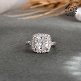 925 Sterling Silver Cluster Setting CZ Ring