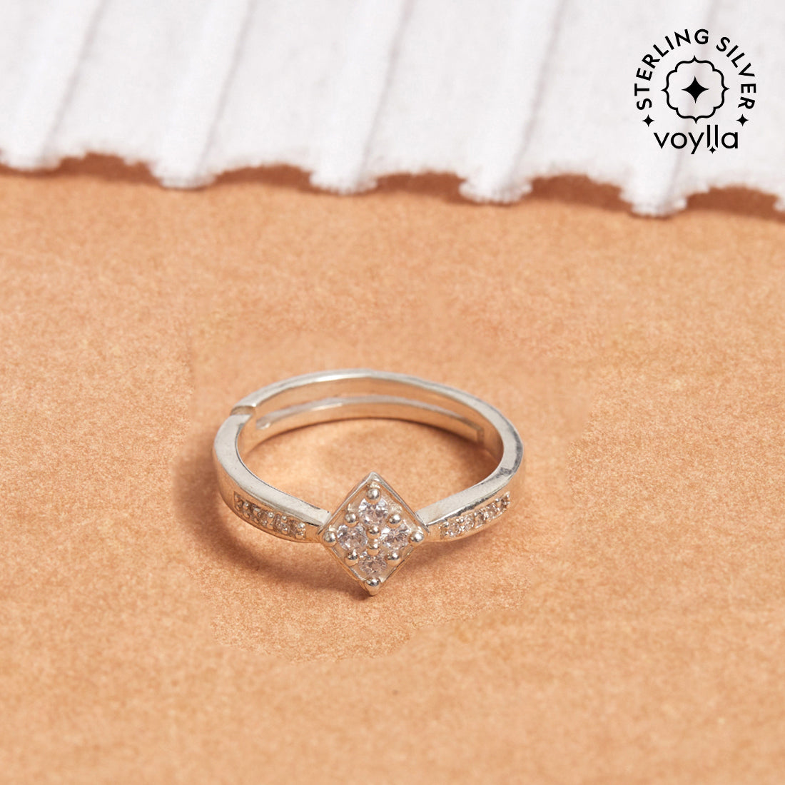 Bobbled 925 Sterling Silver Adjsutable Ring – VOYLLA