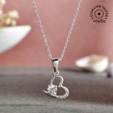 Adorable 925 Sterling Silver Heart-Shape Pendant