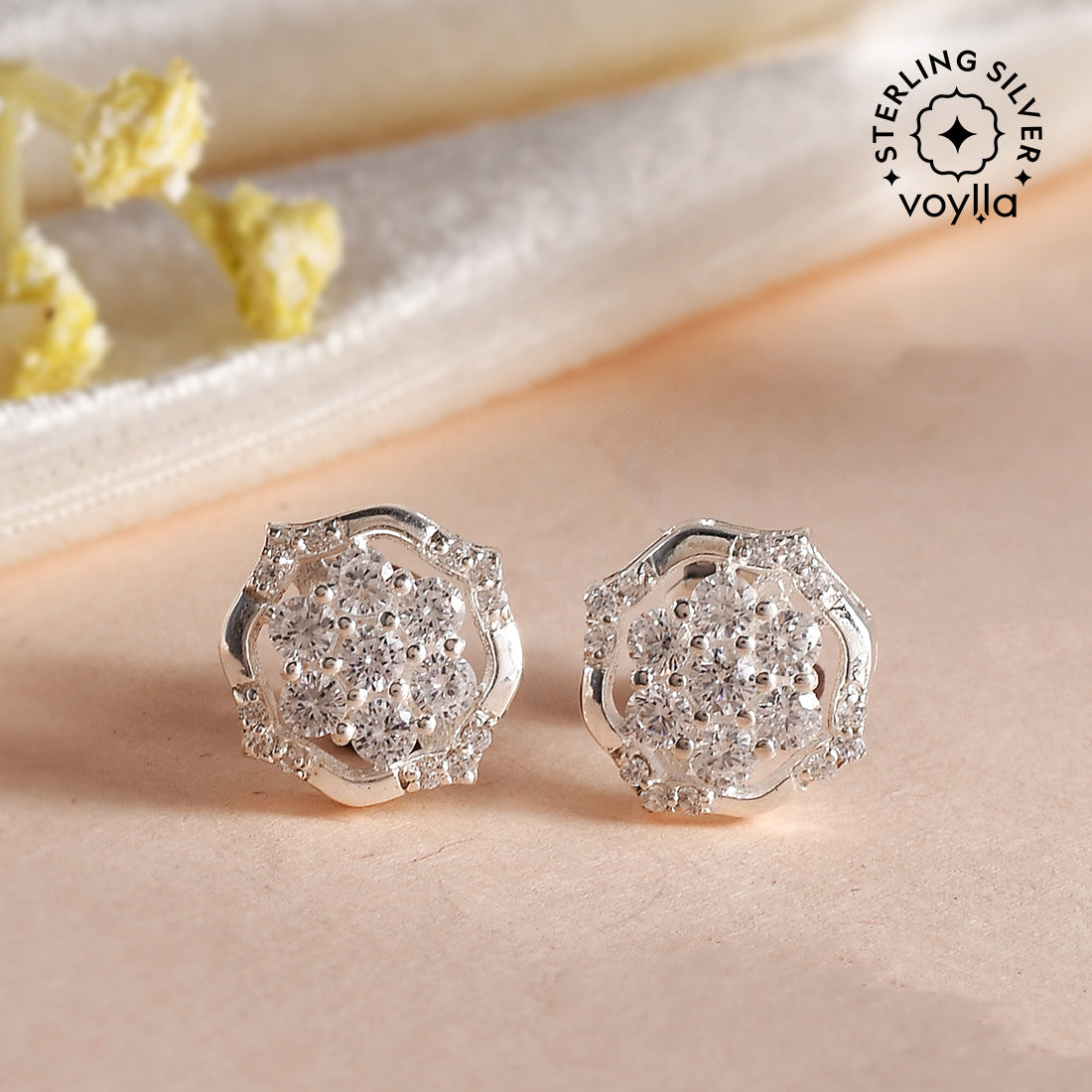 Buy Voylla CZ Sparkling Stud-Drop Earrings Online at Low Prices in India -  Paytmmall.com