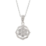 925 Sterling Silver Pendant with Shiny Cubic Zironia