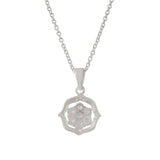 925 Sterling Silver Pendant with Shiny Cubic Zironia