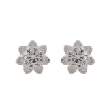 Floral Style 925 Sterling Silver Earrings