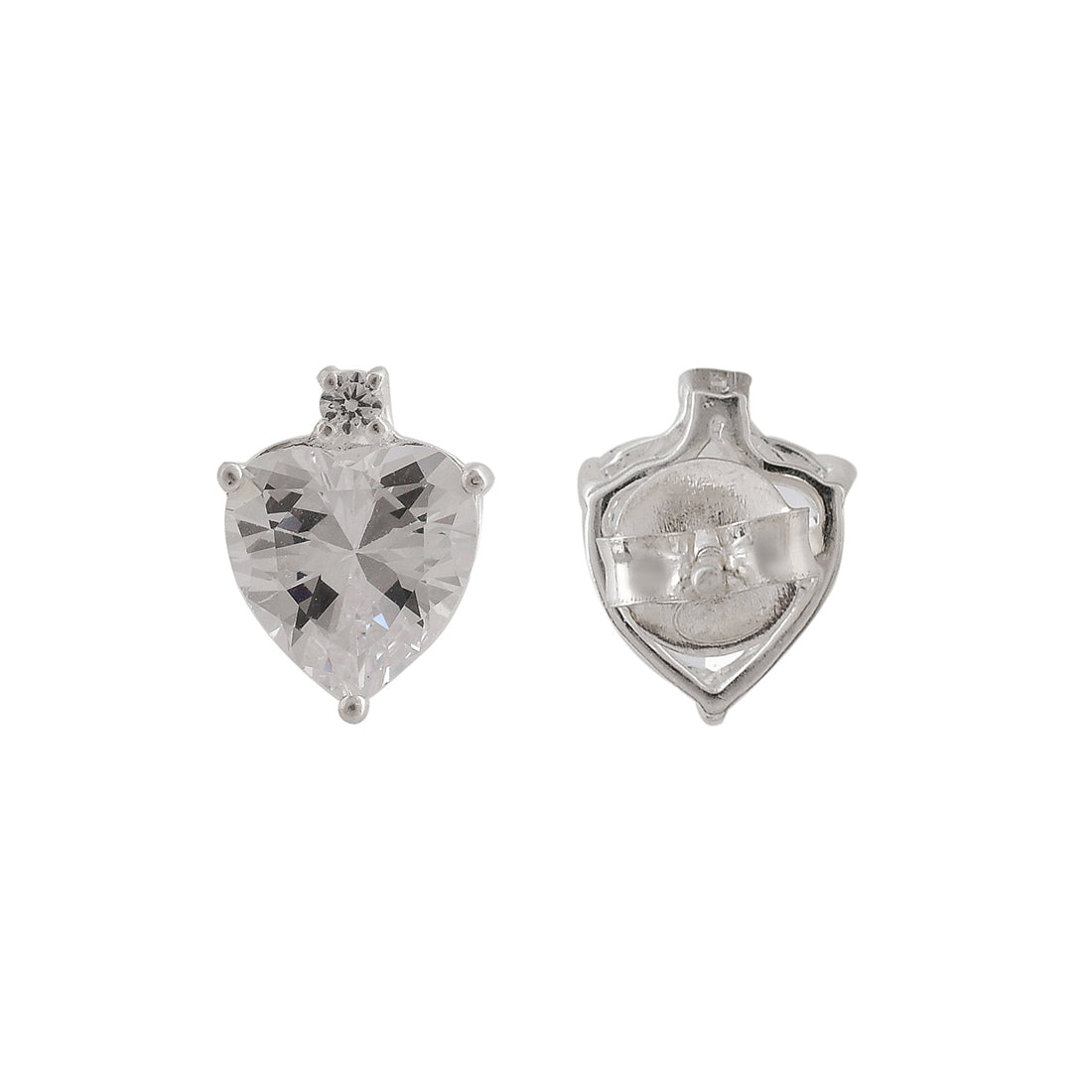 Heart-Shape Beautiful 925 Sterling Silver Earrings