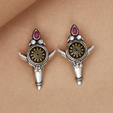 Chamba Tribal Inspired Silver Plated Brass Lightly Embellished Earrings