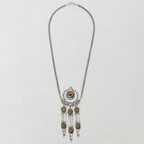 Chamba Traditional Tribal Style Brass Silver Plated Chain Link Necklace