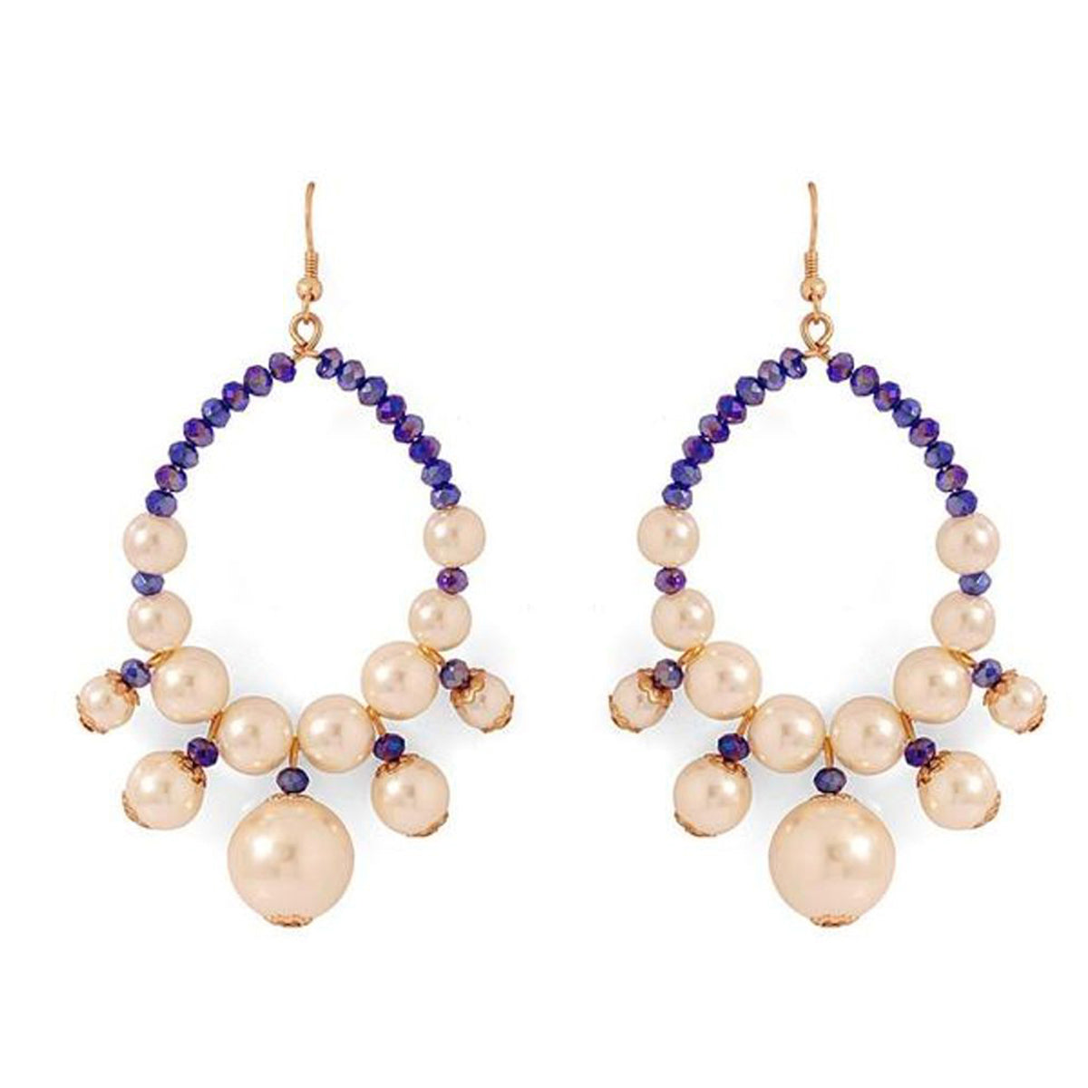Pearl beaded Hypnotic Pair Of Earrings For Women
