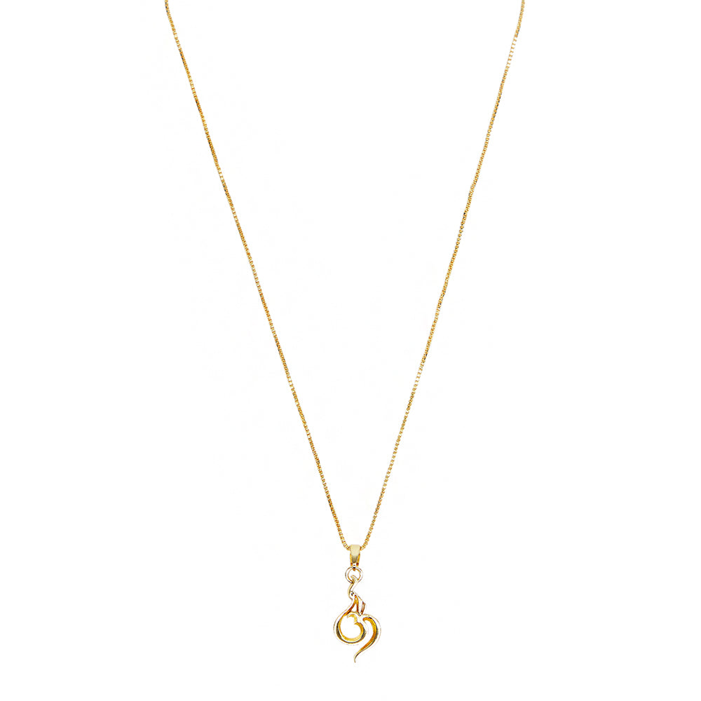 Moksha Stylish Gold Pendant – VOYLLA - Main Image