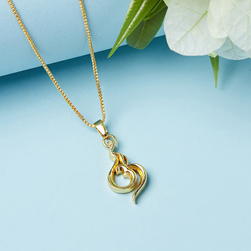 Moksha Stylish Gold Pendant – VOYLLA
