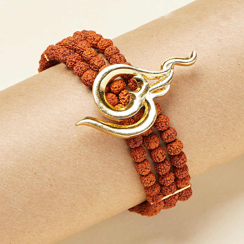 Buy Dare by Voylla Dual OM Gold-Plated Bead Rudraksha Mahadev Bracelet  Online at Low Prices in India - Paytmmall.com
