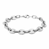 Silver Plated Link Bracelet for Men