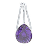 Purple Stones Embellished Pendant without Chain