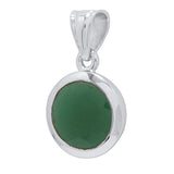 Dazzling Green stone studded pendant without chain
