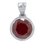 Sparkling Red Stone Studded Pendant without Chain