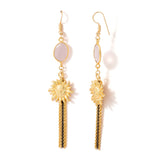Temple Inspired Earrings With Faux Stone Embellishment