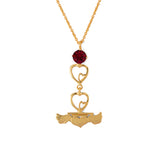 Flying Heart Pendant With Chain Made With Swarovski Zirconia