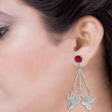 Cute And Charming Dangler Earrings Pair Made With Swarovski Zirconia