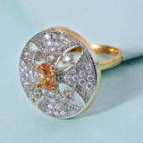 Cocktail Ring In Round Detailing For Women