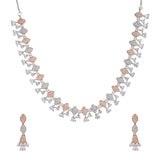 Sparkling Elegance Long Necklace CZ Jewellery Set