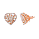 Sparkling Elegance Hearts CZ Stud Earrings