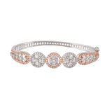 Sparkling Elegance Marquise and Round Cut CZ Adjustable Bracelet