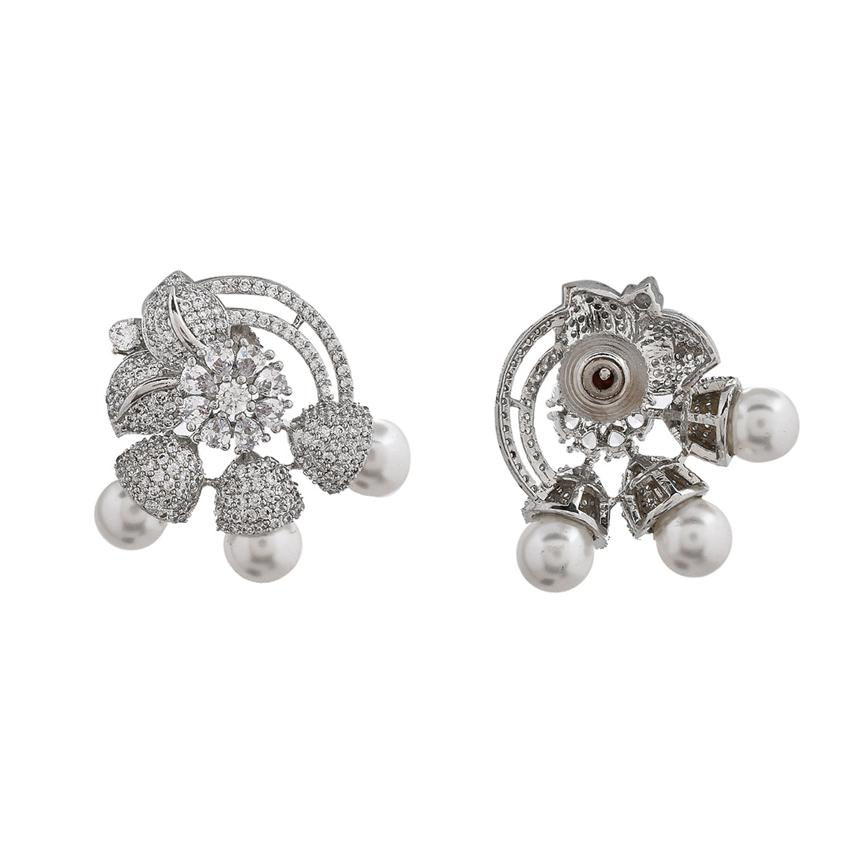 18K Pavé Diamond Clip Earrings