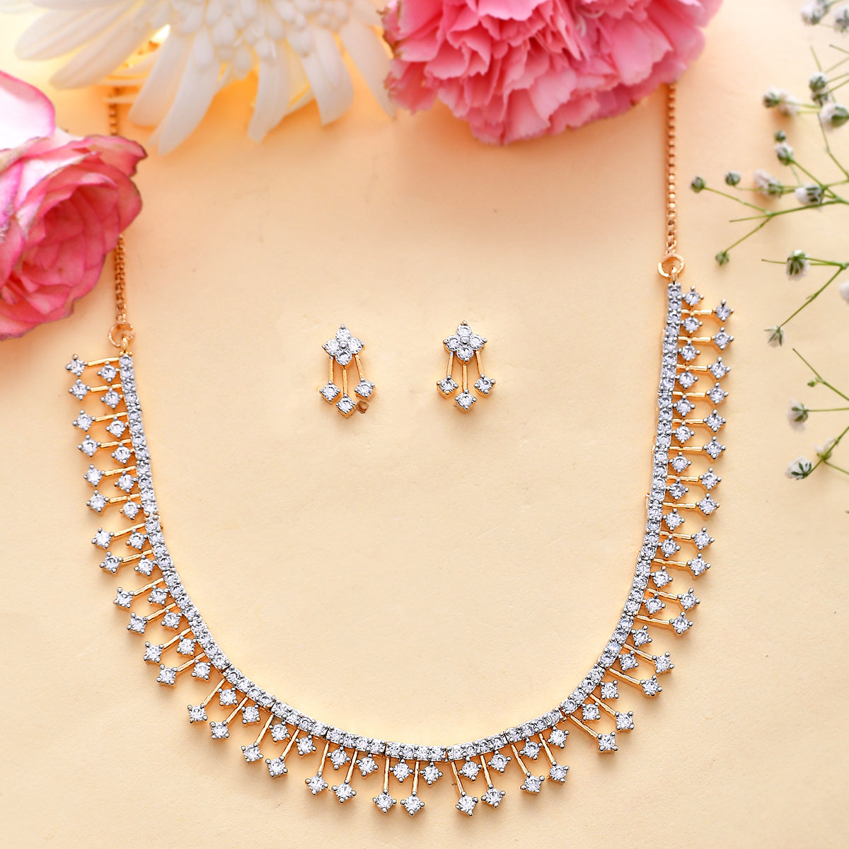 Sparkling Elegance Delicate CZ Jewellery Set – VOYLLA