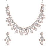 Sparkling Elegance Heavily Embellished Round Cut Zircon Jewellery Set