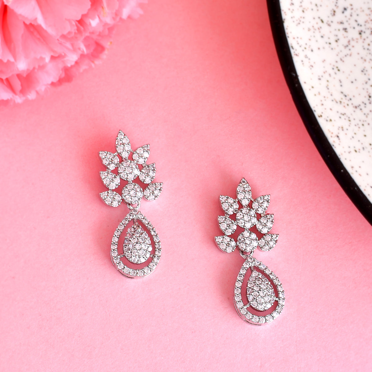 Sparkling Elegance Teardrop Cut CZ Cocktail Earrings – VOYLLA