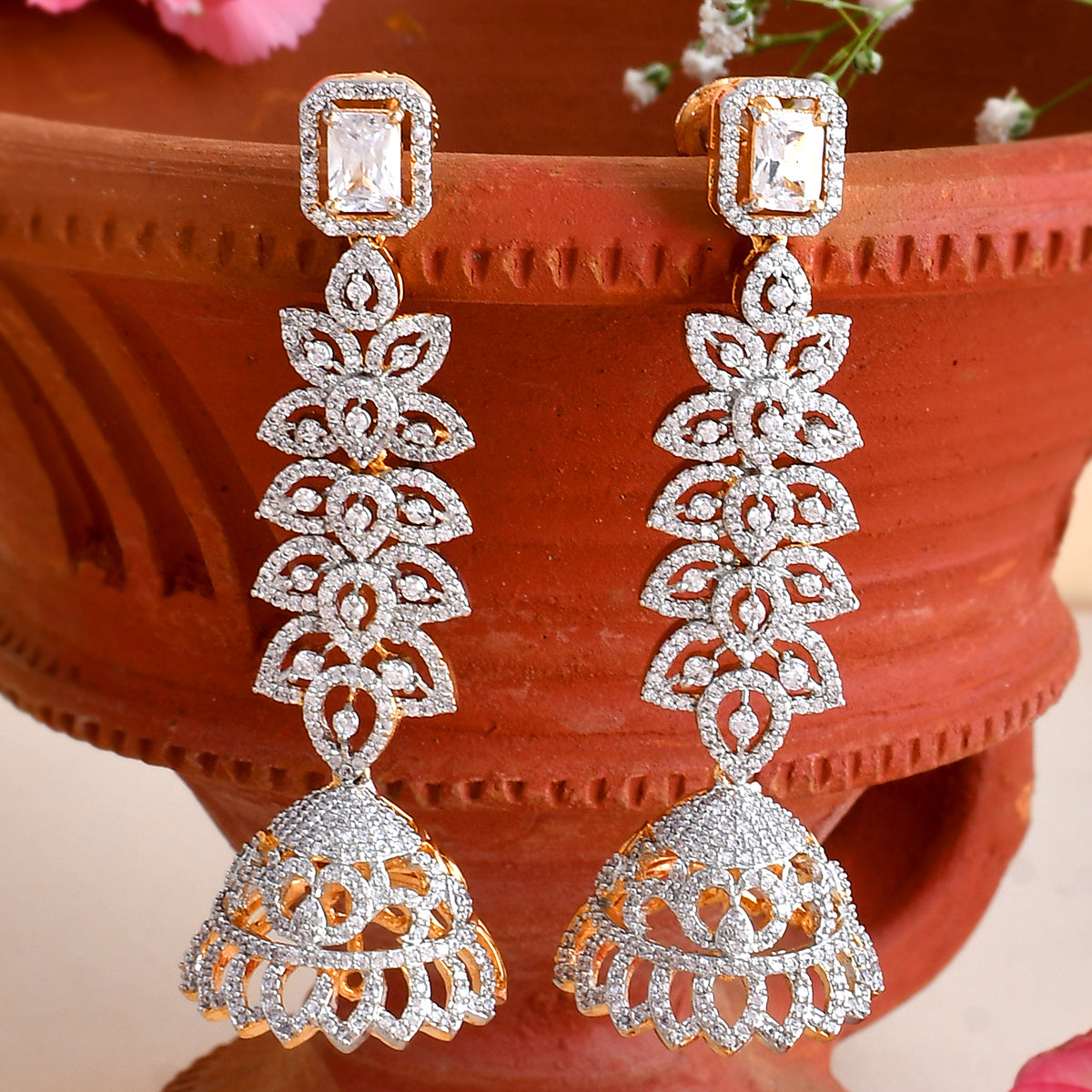 Buy Green Jade Drop Earrings Rose Cut Diamond Unique Design Online in India   Etsy