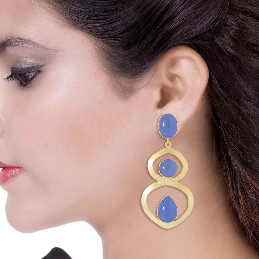 Infinite Design Danglers Adorned With Chalcy Stones