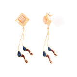 Gold Tone Danglers With Beautiful Enamel Work