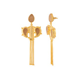 Paisley Designer Yellow Gold Pair Of Earrings