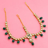 Gems and Beads Adorned Maang Tika