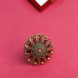 Ethnic Enamel Brass Statement Ring